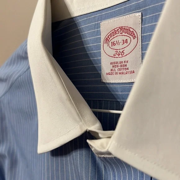 Brooks Brothers button down dress shirt,16.5 -34 - Picture 6 of 8